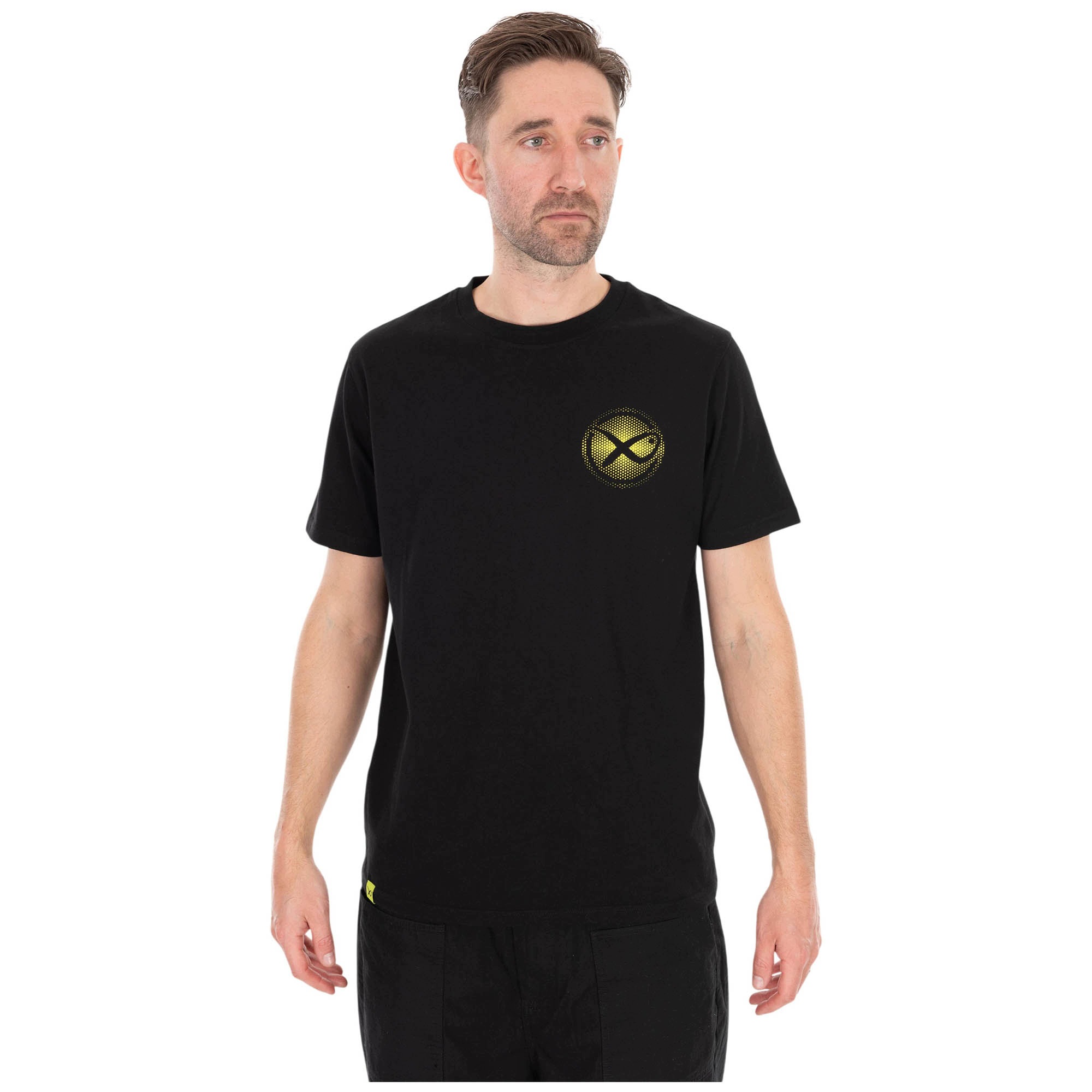 Tričko Matrix Large Fade Logo T Shirt Black Lime S