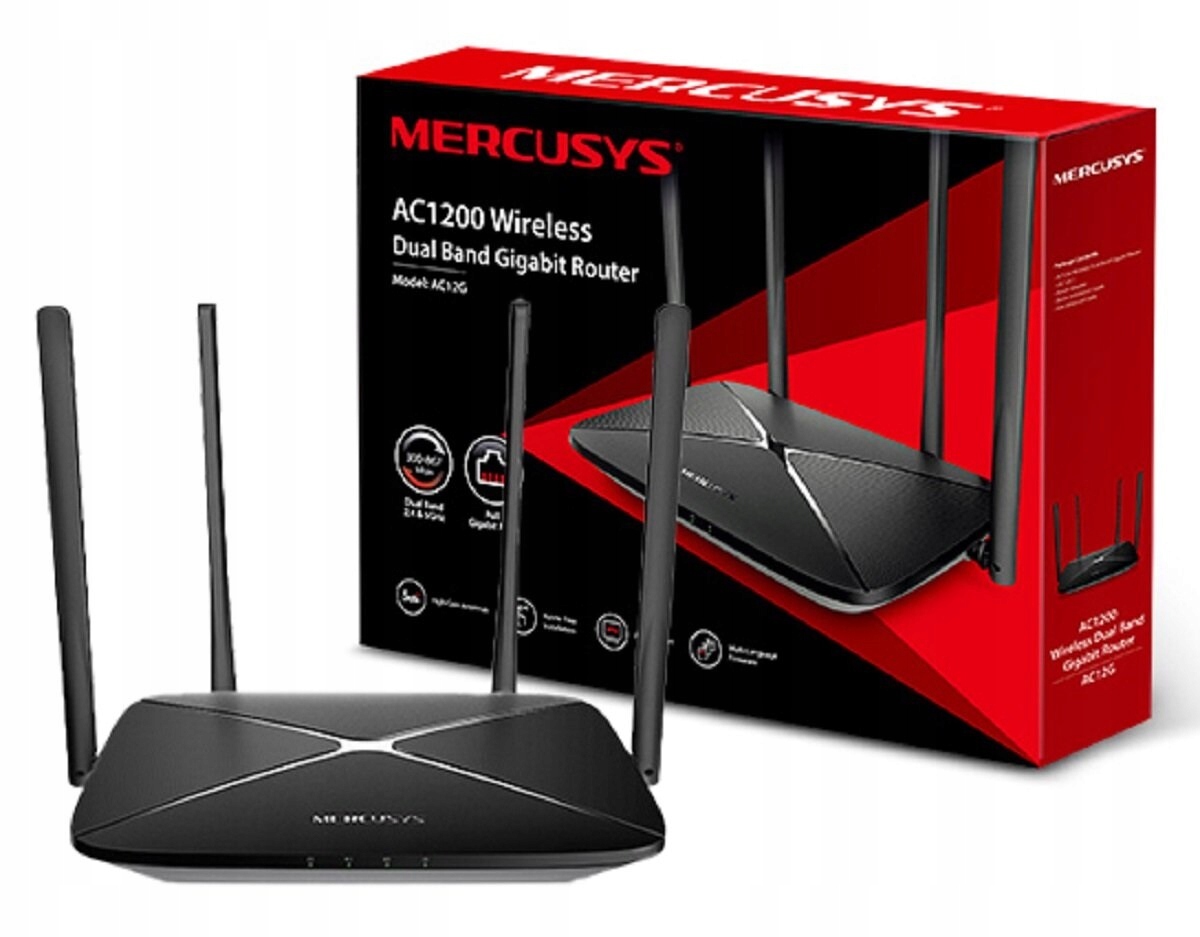 Router Mercusys AC12G Wi-Fi 5 AC1200 bezdrátový DualBand Gigabit Tp-link