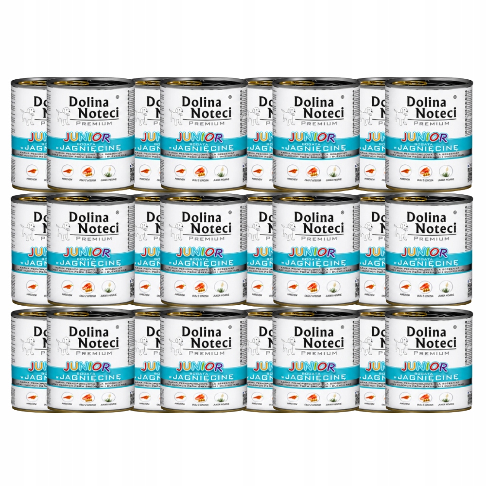 Dolina Noteci Premium Junior Jehněčí vlhké krmivo pro psy 24x400 g