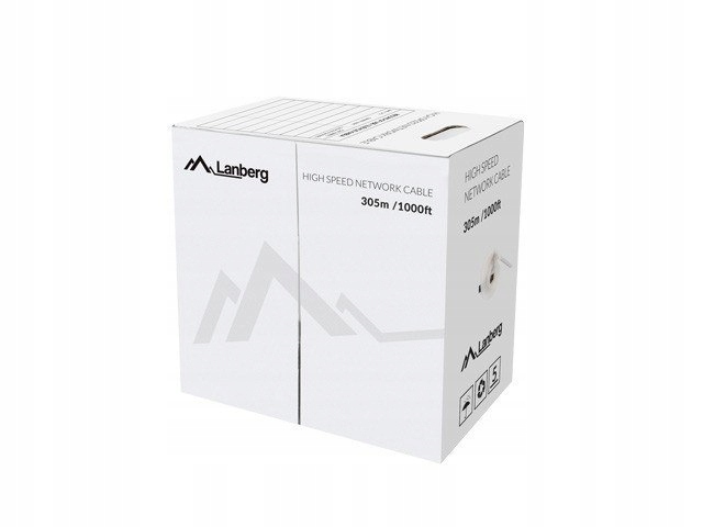 Lanberg Kabel Utp Kat.5e Drut black LCU5-12CU-0305-BK