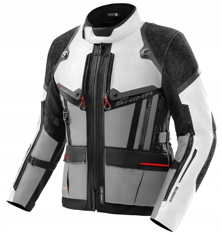 Shima Tracker Men Light Grey Pánska Textilná Motocyklová Bunda, Šedá