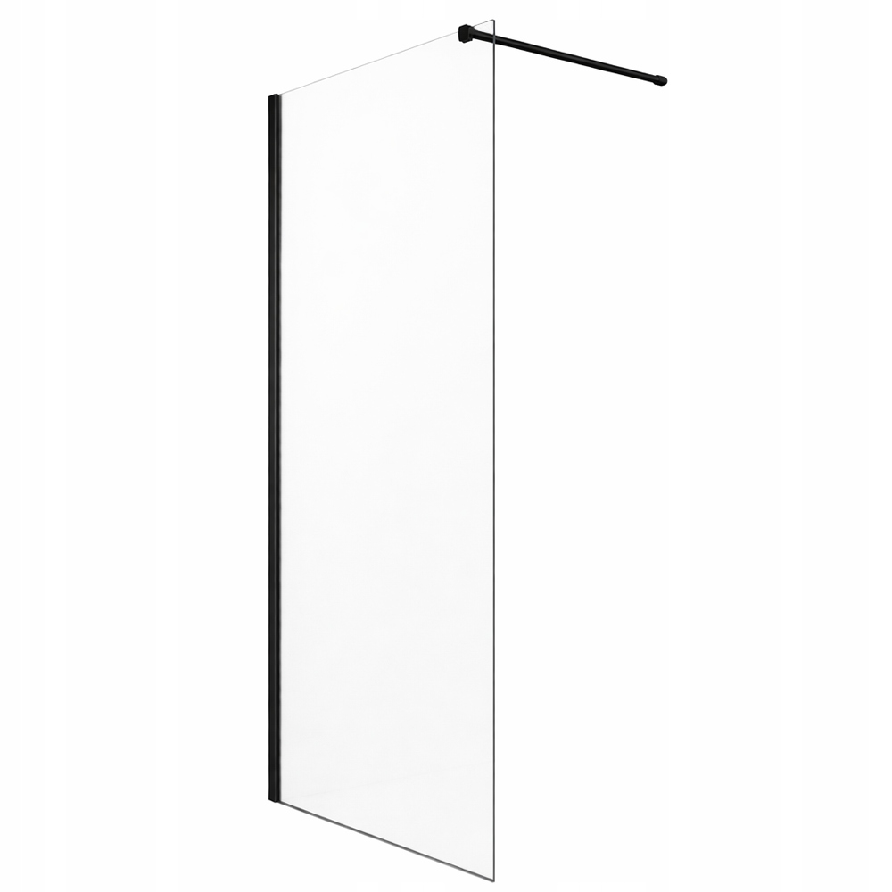 Ścianka prysznicowa czarna walk-in szkło 8mm 120cm M9-B -swiss Meyer