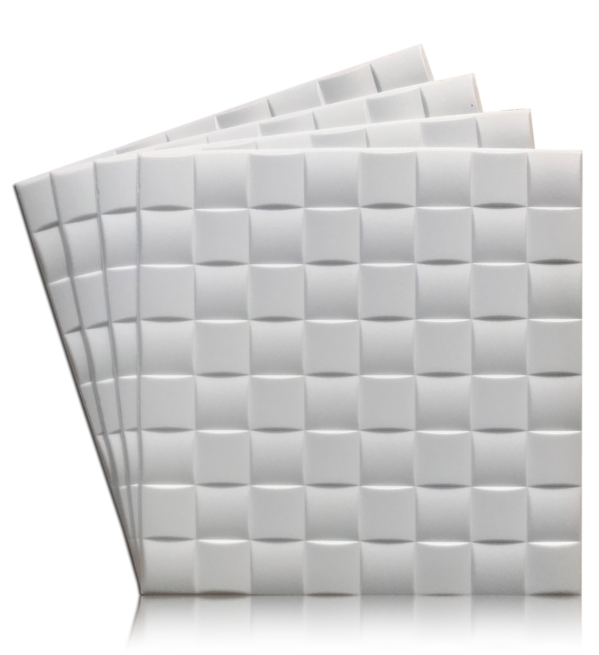 Białe Piankowe Dekoracyjne KASETONY 2m2 IRYS Materiał tworzywo sztuczne