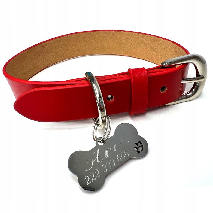 

Obroża dla psa Skóra Z Imieniem Luna czer-2,5CM-L