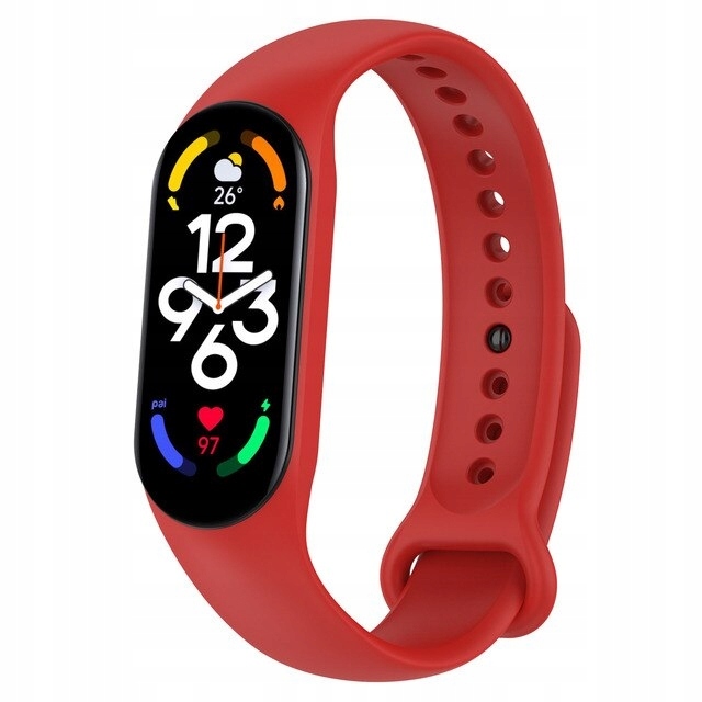 

Pasek Silikonowy do Xiaomi Mi Band 7 Nfc, Czerwony