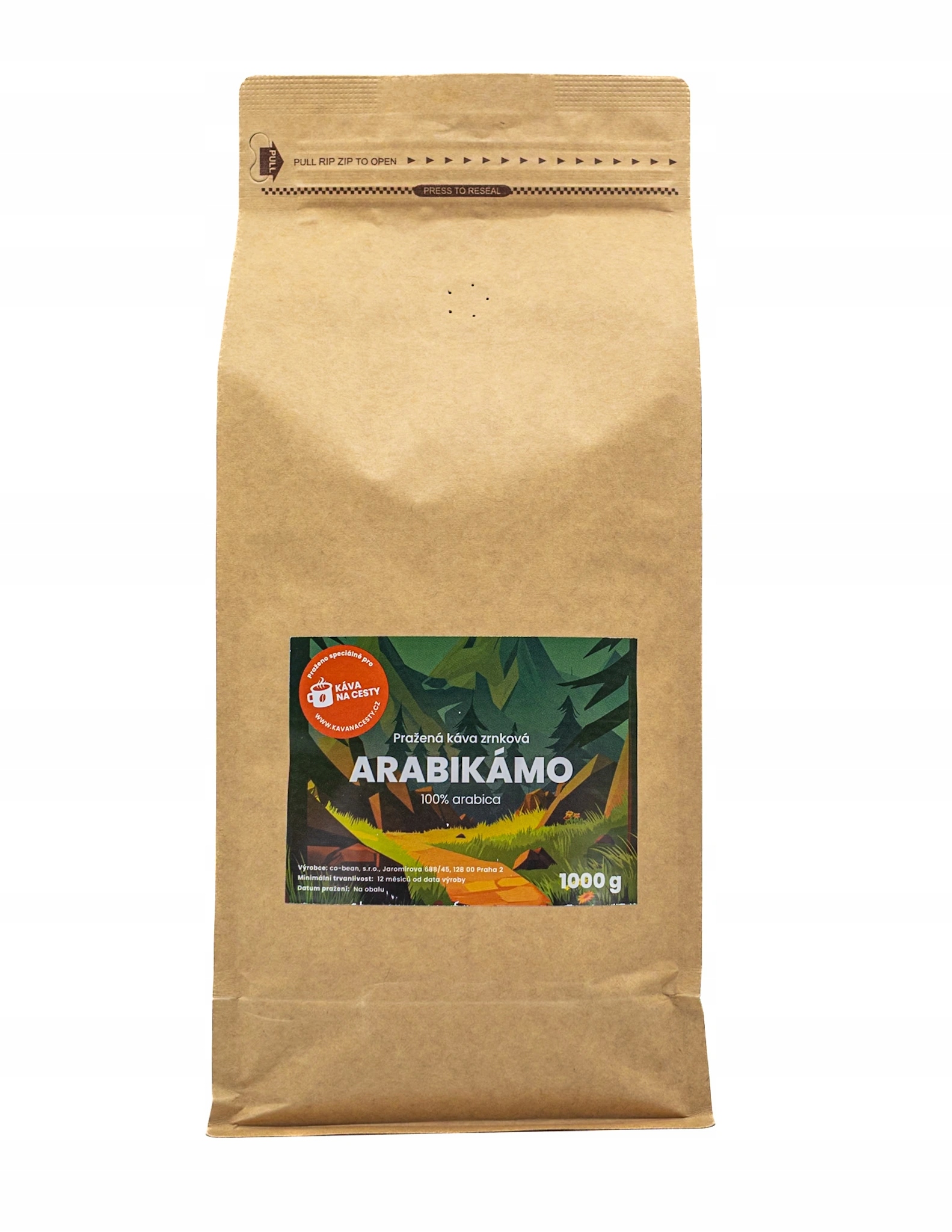 Zrnková káva Káva na cesty Arabikámo 1 kg