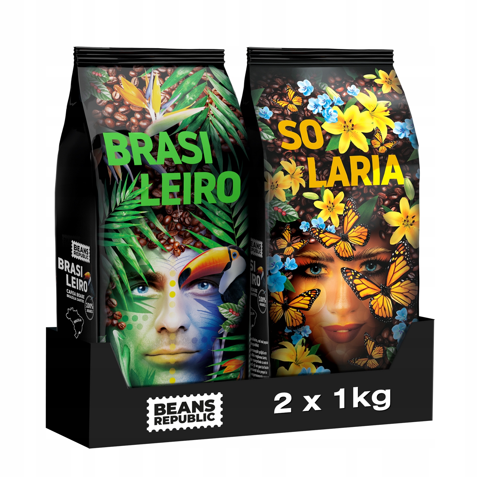 Levně Káva zrnková 1 kg Beans Republic Brasileiro 100% Arabica Solaria 1 kg