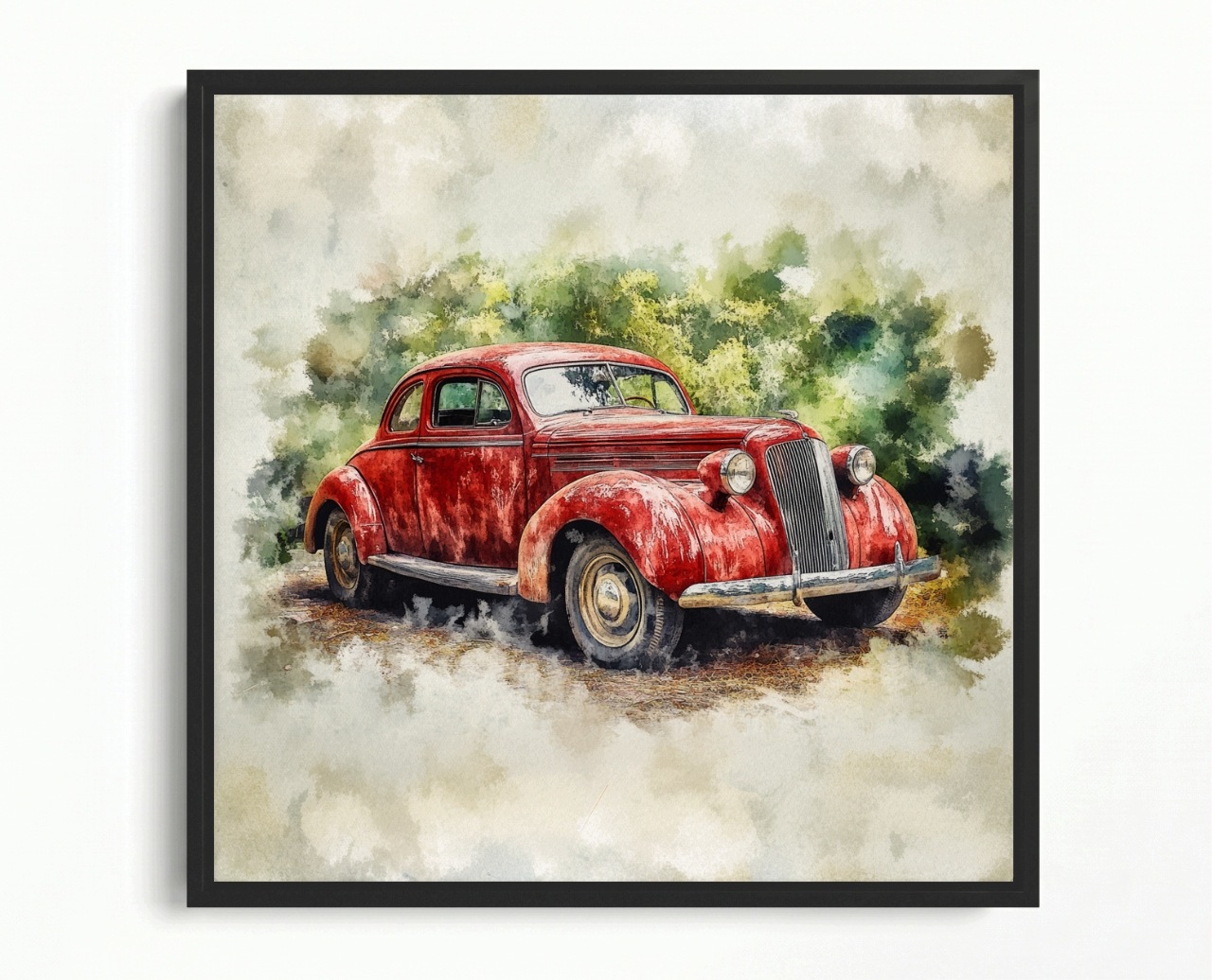 Obraz Rama American Box Auto Oldtimer Zabytek Retro Vintage 50x50