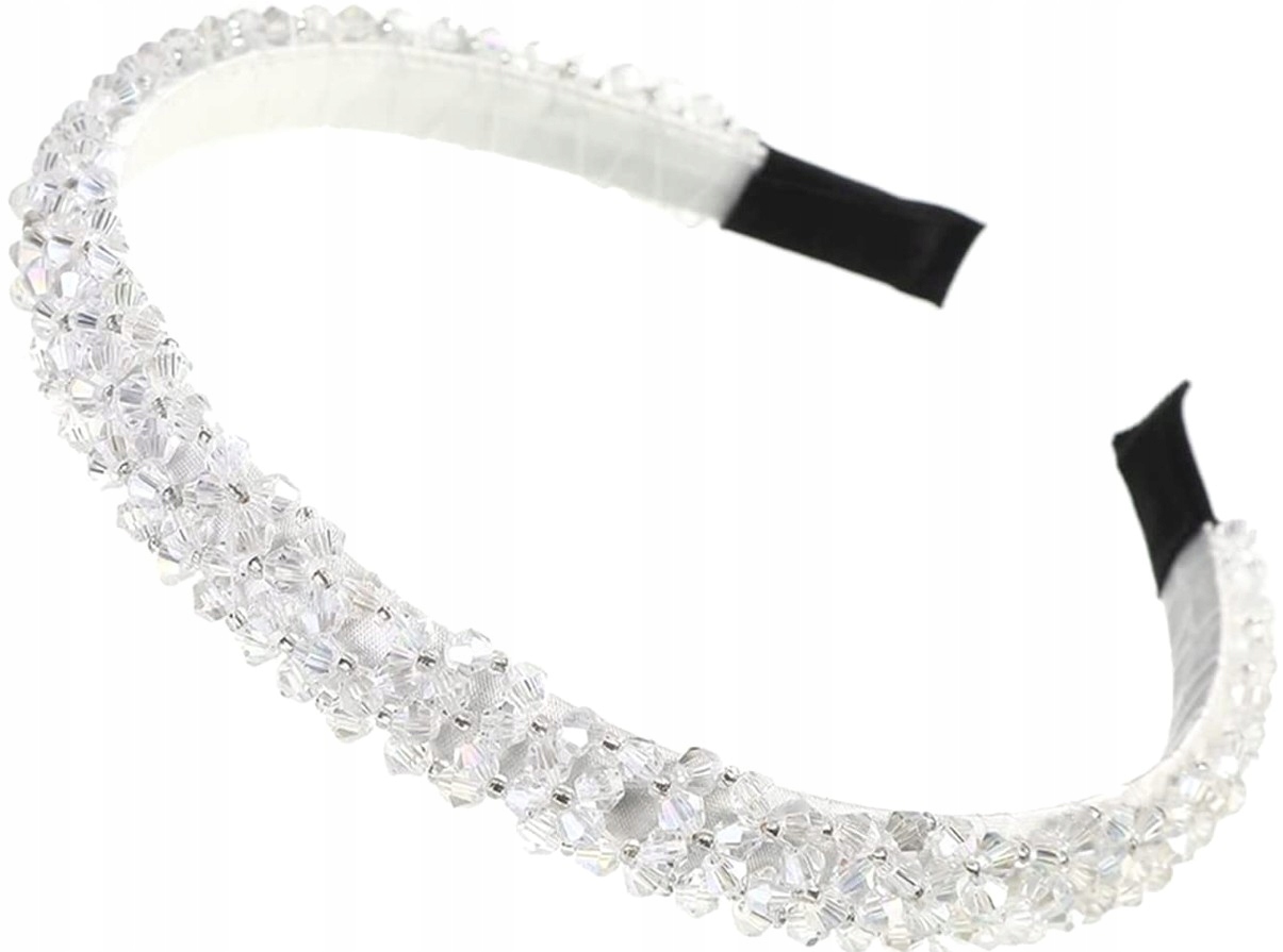 

Opaska cyrkonie diadem perełki do włosów kryształy