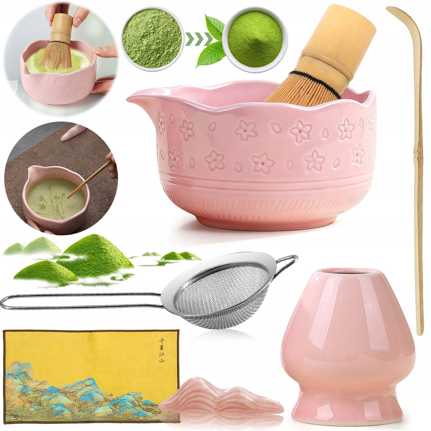 Bambusová Sada Na Přípravu Matcha: Metlička, Lžička, Sítko Na Matcha
