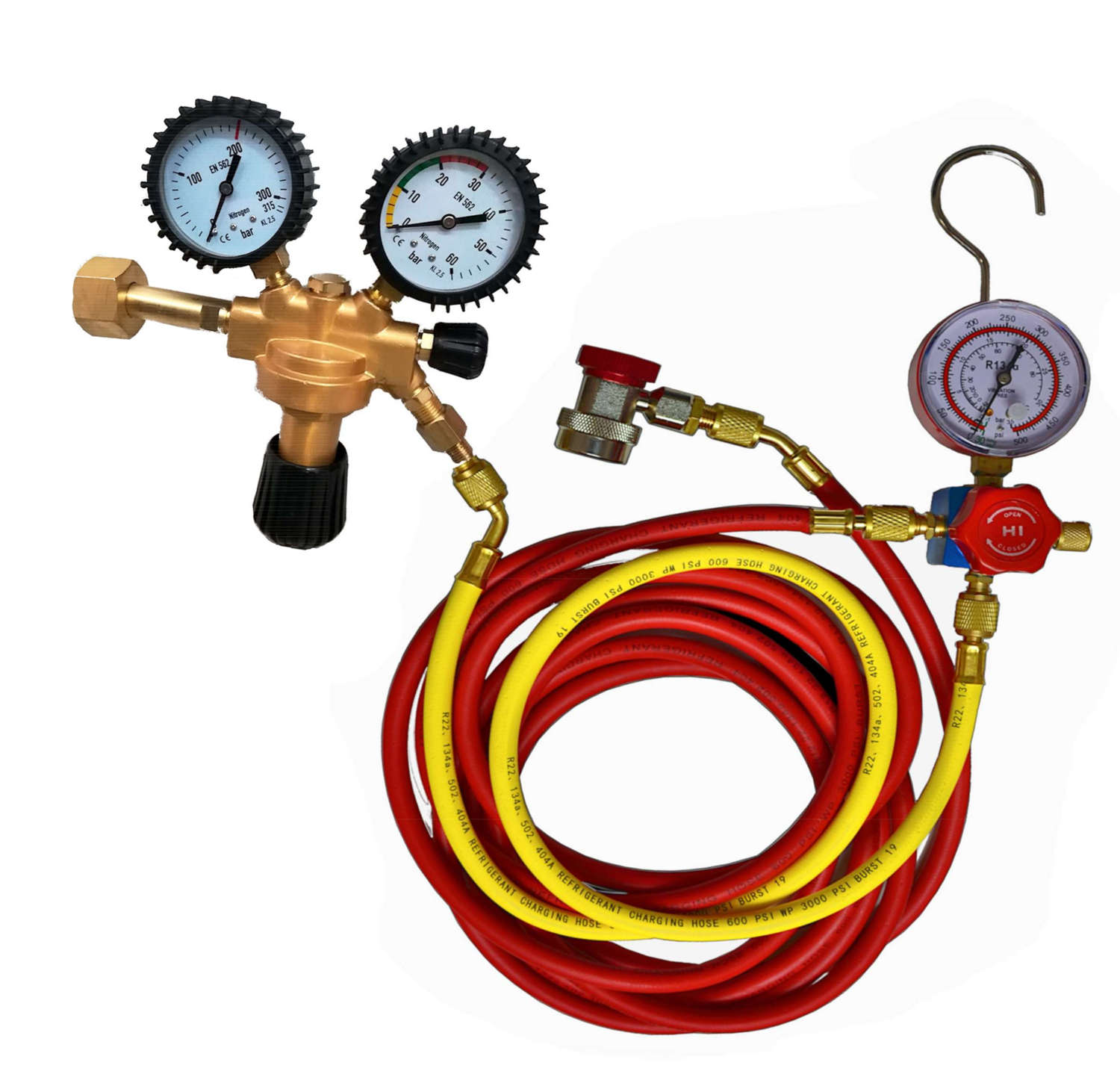 Sada test dusíkem autoklimatizace s redukcí 30 bar