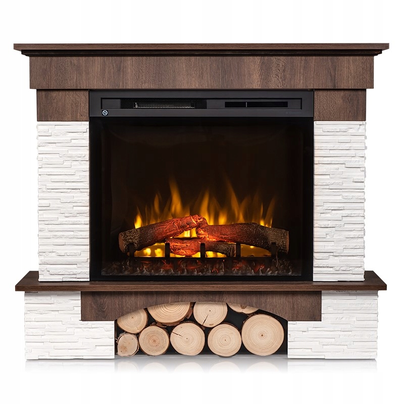 Kominek elektryczny z obudową wolnostojący Porto Led 28" Xhd pilot Warmtec
