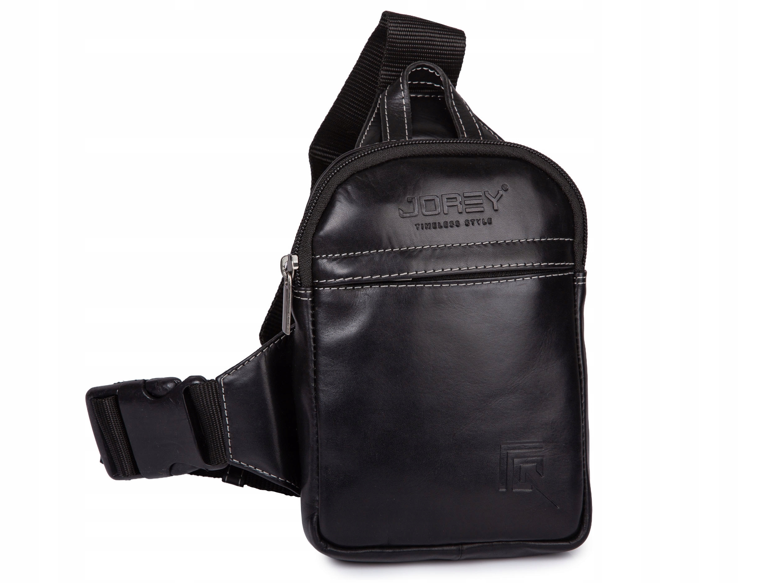 Kožená pánská taška přes rameno crossbody malá pohodlná taška černá