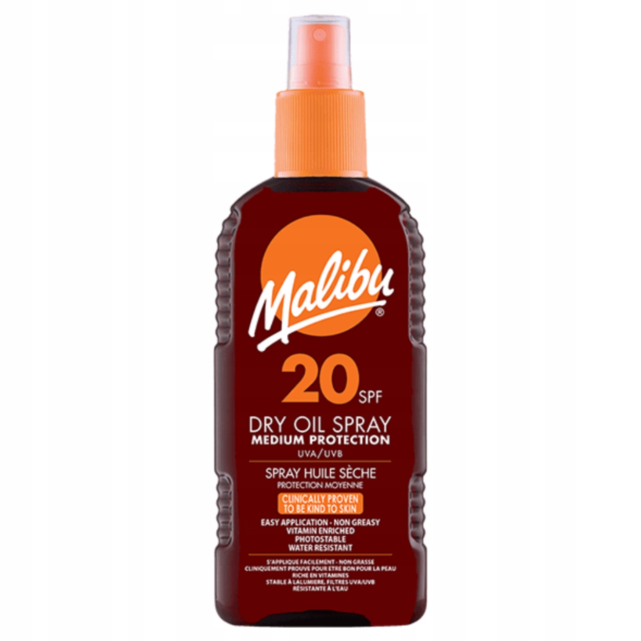 Malibu Dry Oil Spf 20 Olejek Do Opalania w Sprayu Ochrona Uv