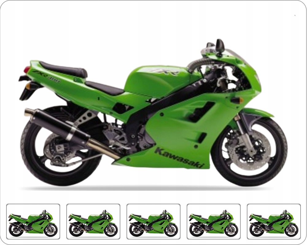 Samolepky Juula Pro Kawasaki Zxr 400 1991-1999 Limetkově Zelená 7F