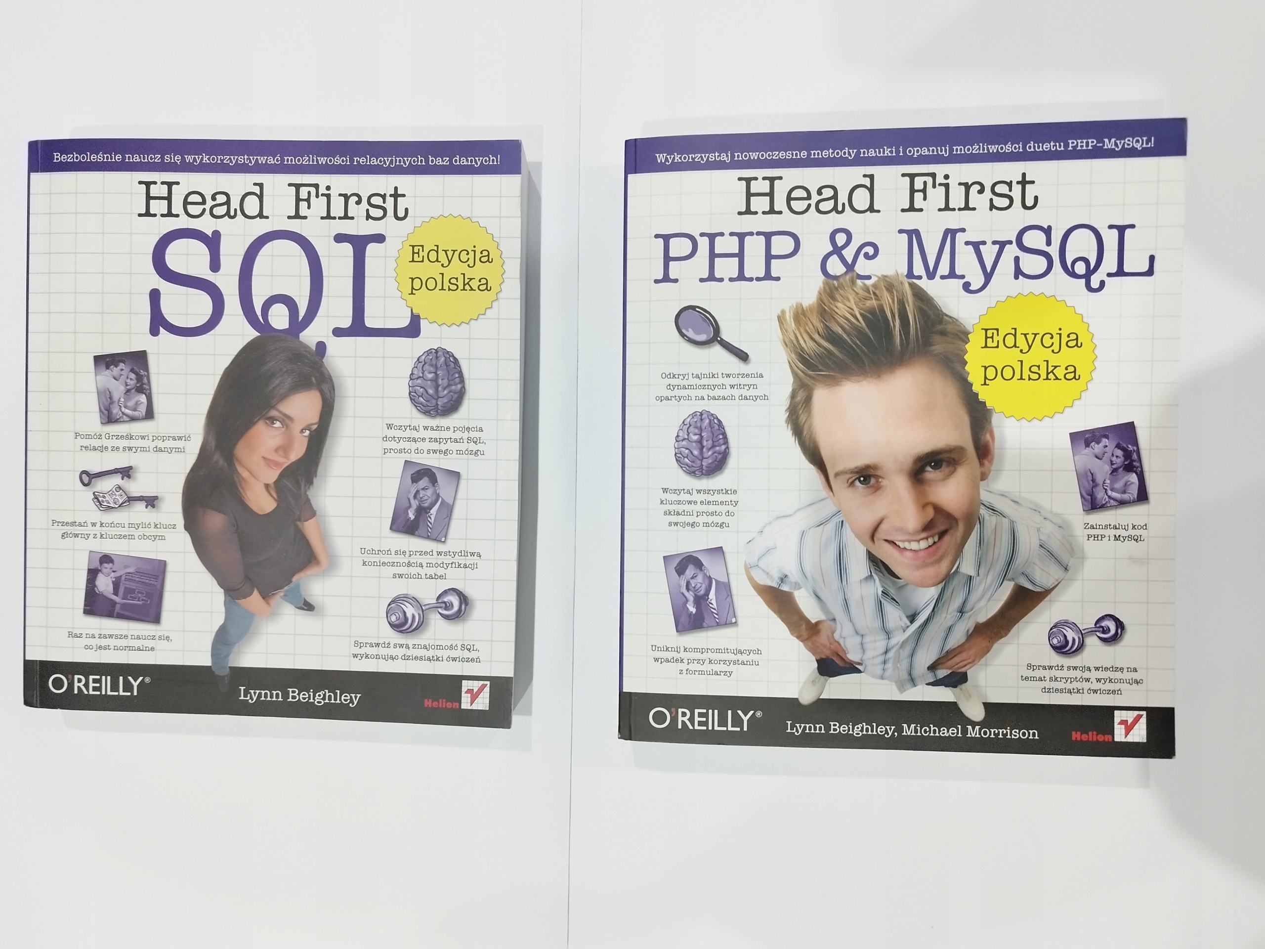 Zestaw 2 książek Head First[PL]: PHP & MySQL + SQL