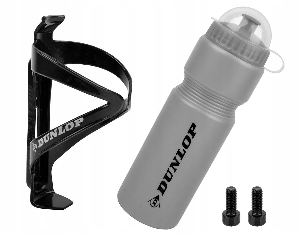 

Bidon Rowerowy Dunlop 750ML Z Koszykiem Srebrny