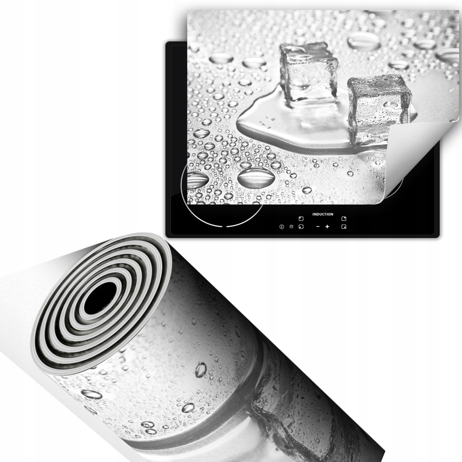 Svinovací Ochranná Podložka Do Kuchyně 70x52 Kostky ledu