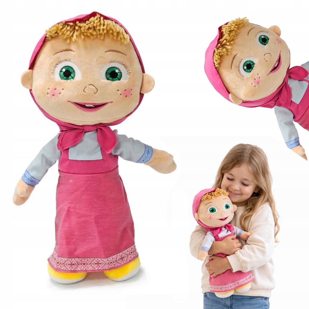 Duża Maskotka Masha Masza I Niedźwiedź Pluszowa Lalka 40 cm XXL
