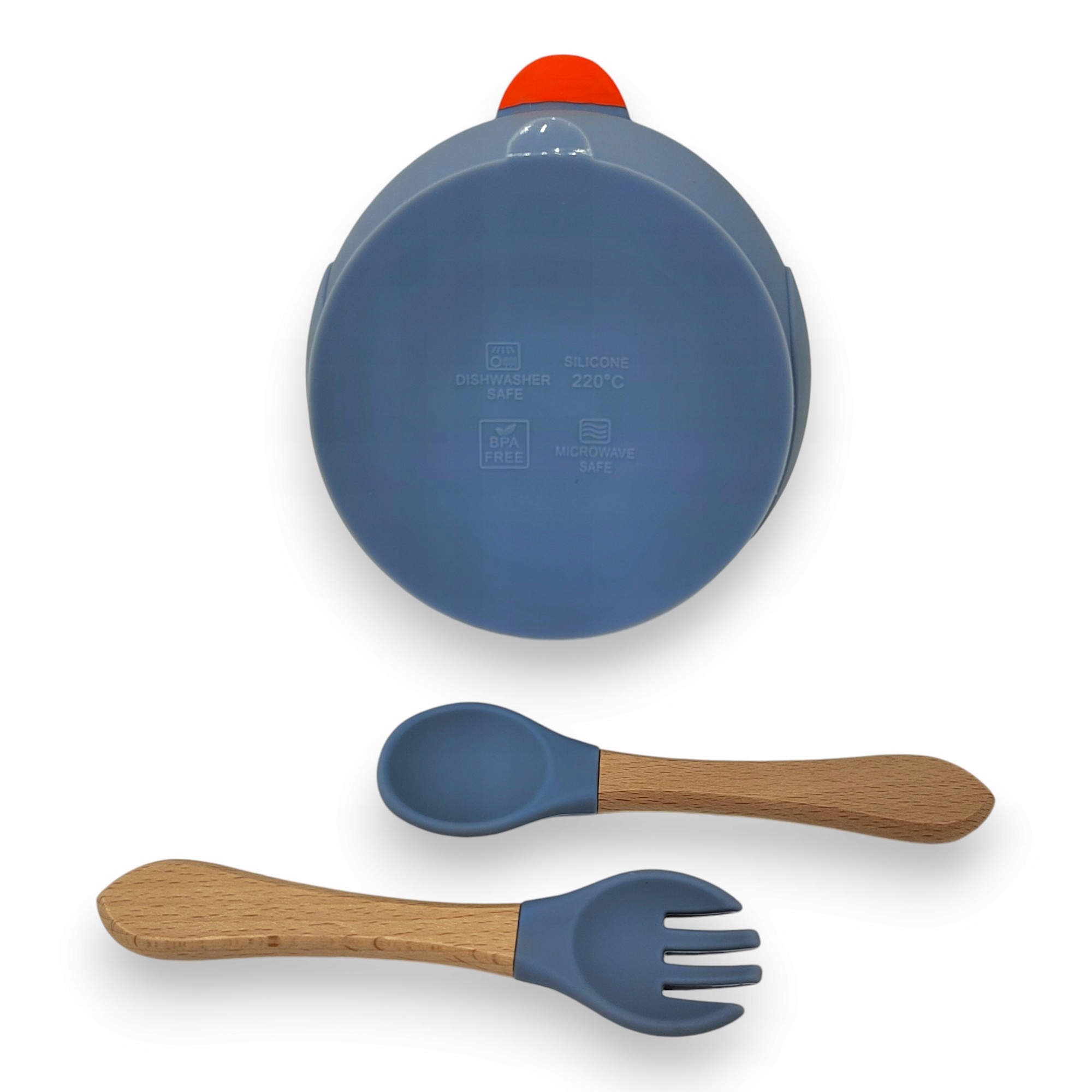 silikonowy zestaw do karmienia dziecka miseczka przyssawką Baby Shower BLW Materiał inny