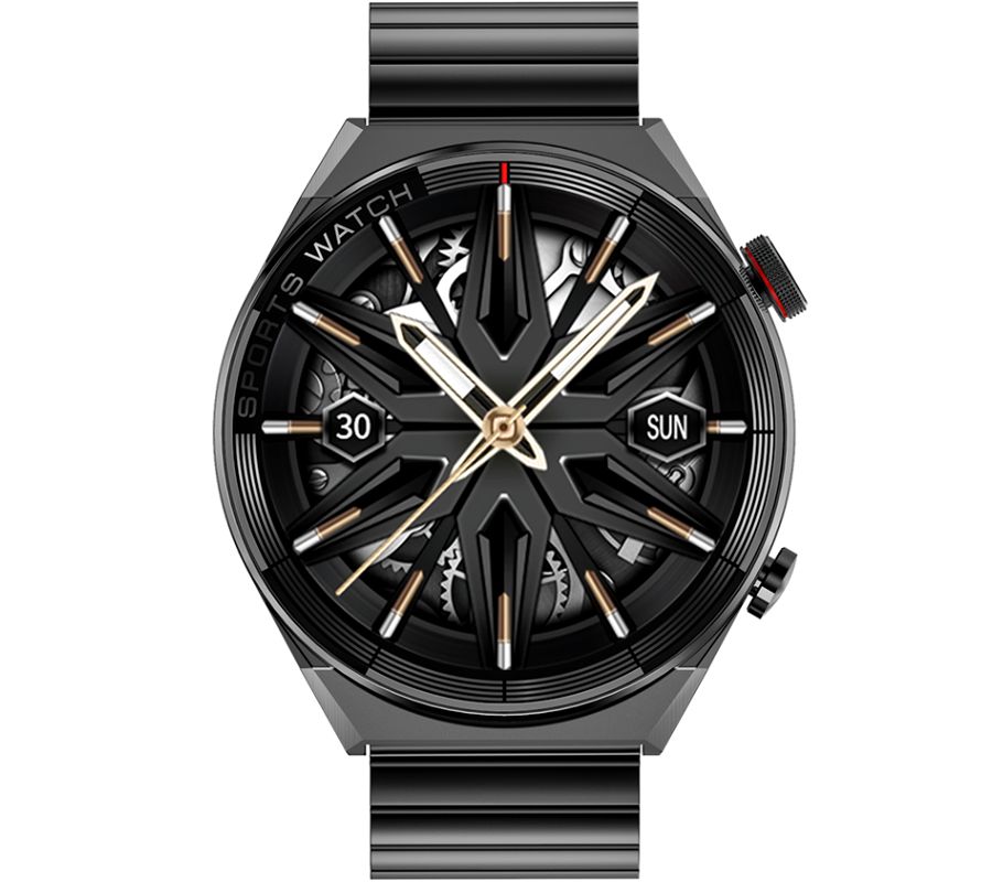 Smartwatch Rubicon RNCE99-2 Čierno-čierny Čierny silikónový remienok