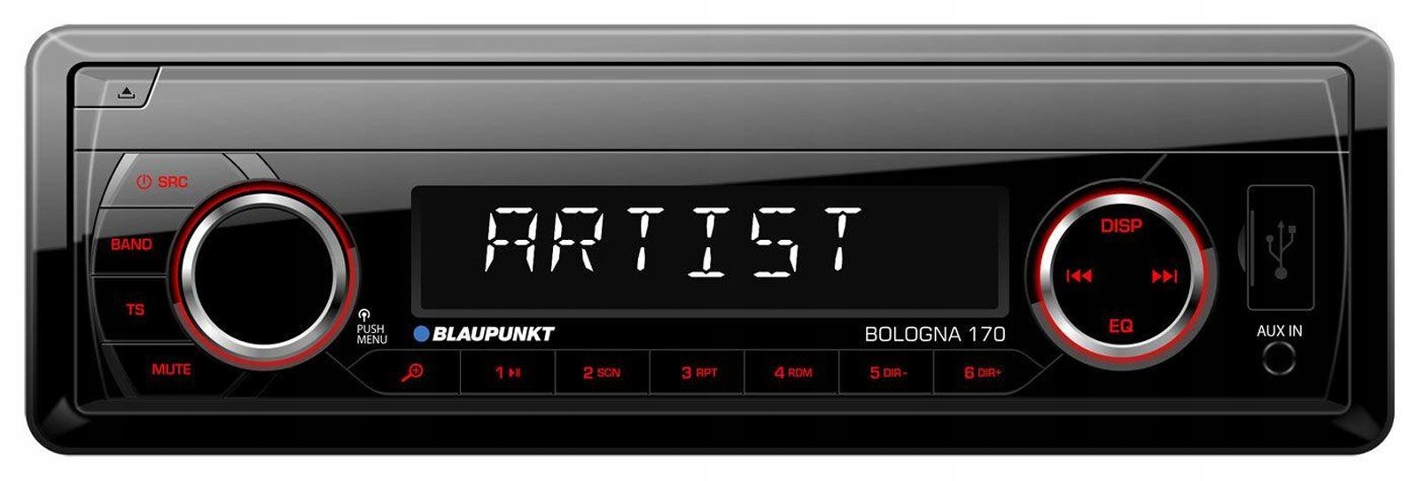 Automobilové rádio Aux Usb Sd MP3 4x40W Zelená hora Blaupunkt Bologna 170