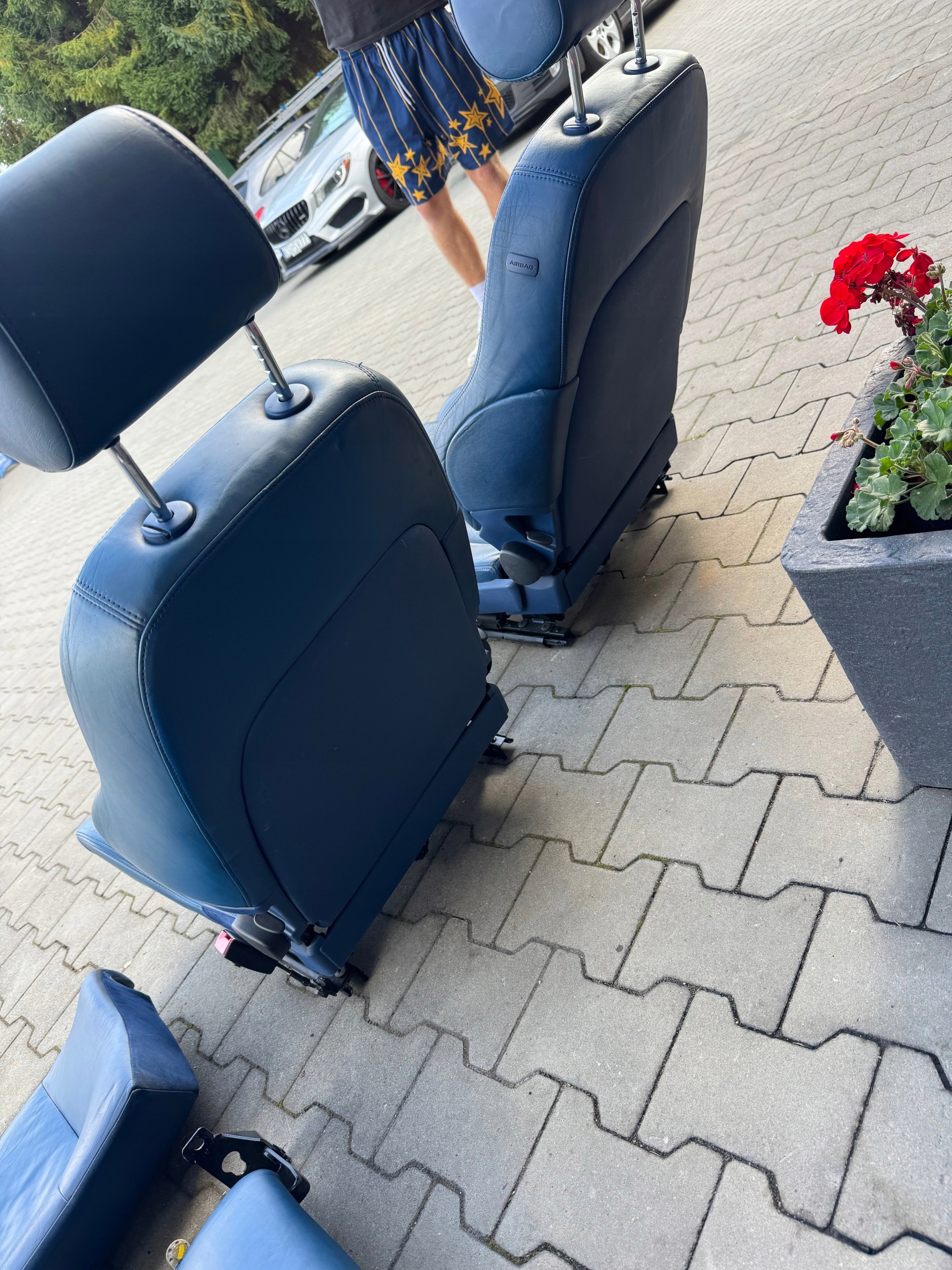sitze AUDI TT 8N KOMPLET blaue leder EUROPA sitz heck