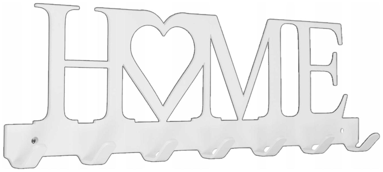 Wieszak ścienny HOME LOVE biały metal LOFT prezent