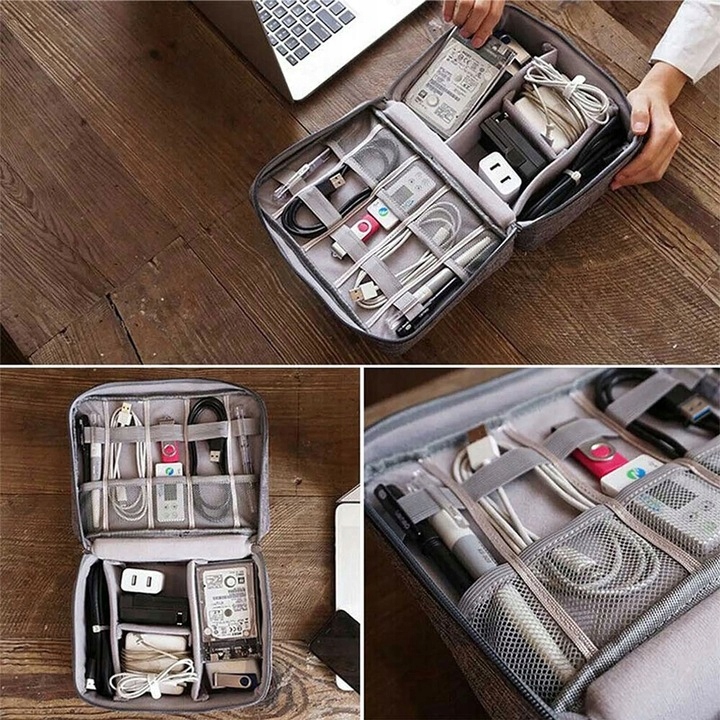 ORGANIZER PODRÓŻNY TORBA ETUI NA ŁADOWARKI KABLE powerbank pendrive dyski Model ORGDC