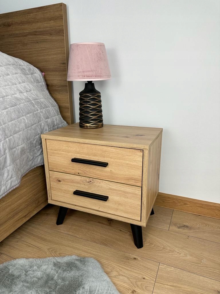SZAFKA STOLIK NOCNY LOFT 45cm szuflady dąb artisan