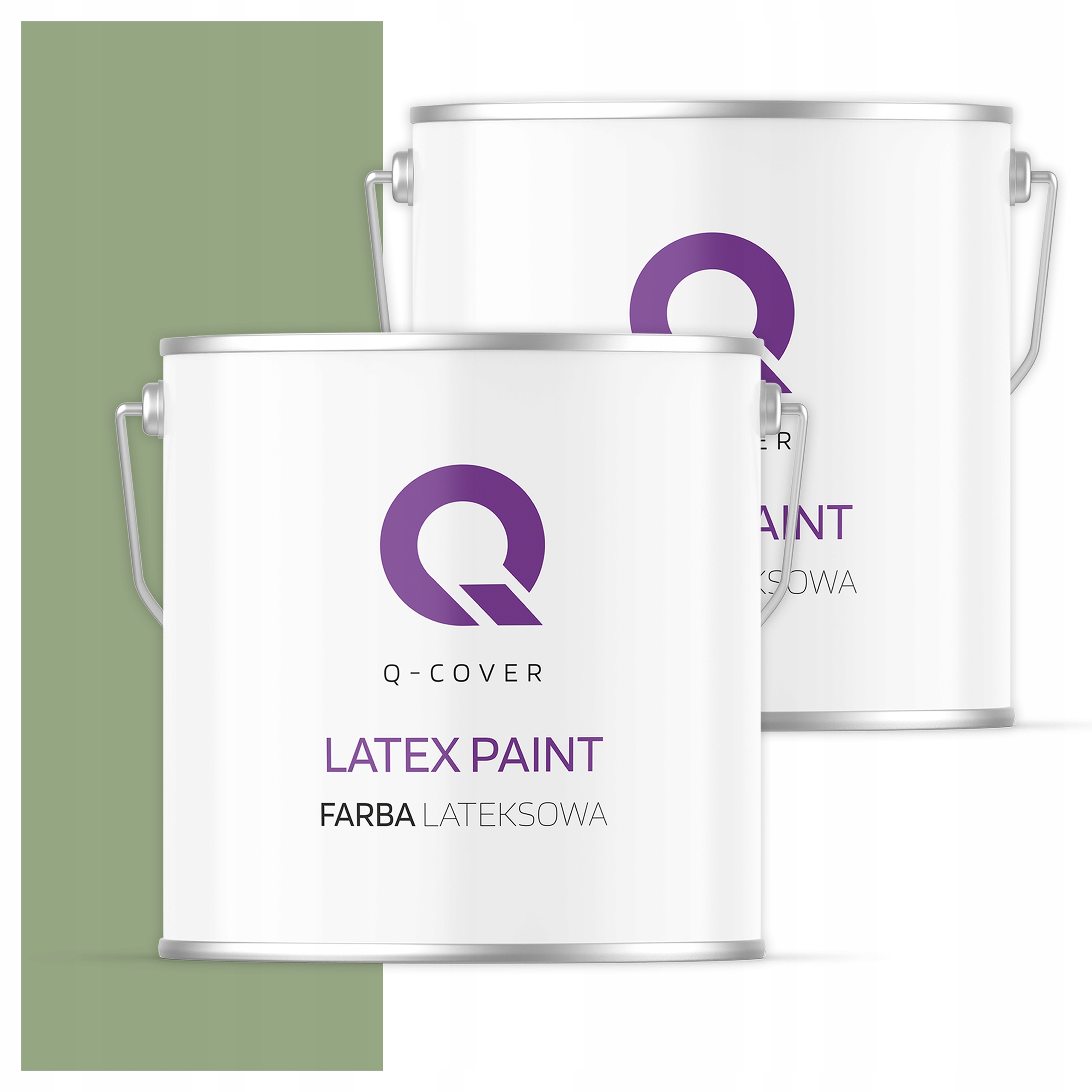 Latexová farba na interiér a stenu, strop 5 l, hlboká olivová farba, tmavá