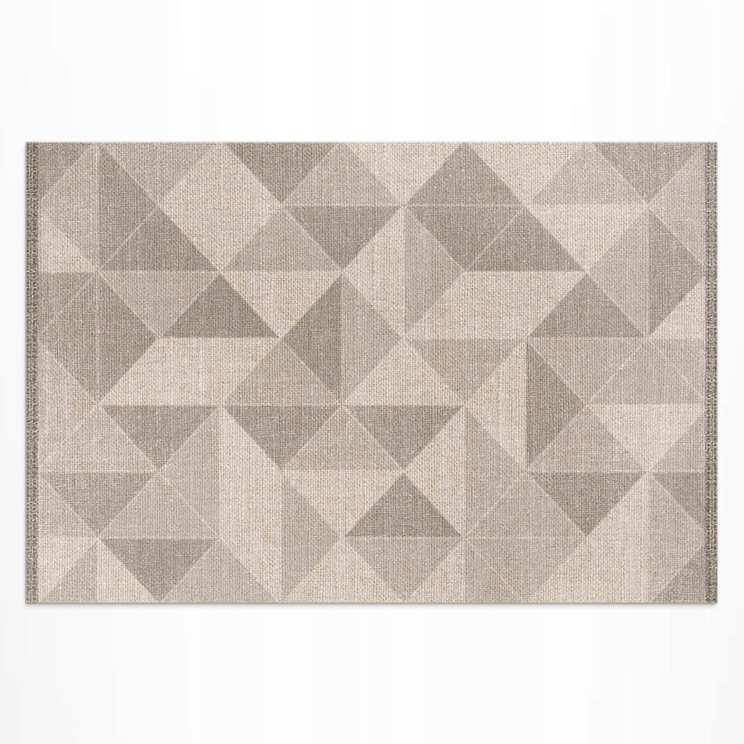 Koberec Vinylový Balkonový Uv Trojúhelníky a čtverce imitace tkaniny 60x90 cm