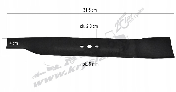 

Nóż Ostrze Do Kosiarki Elek.faworyt Nac Lider 32cm