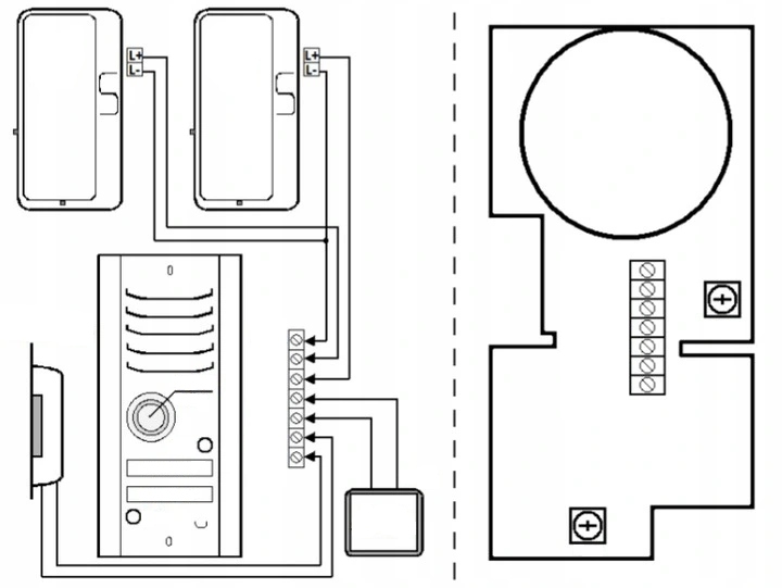 DOMOFON CYFRAL COSMO 2-ŻYŁY 2-RODZINNY BRELOKI ID Typ domofonu Przewodowy