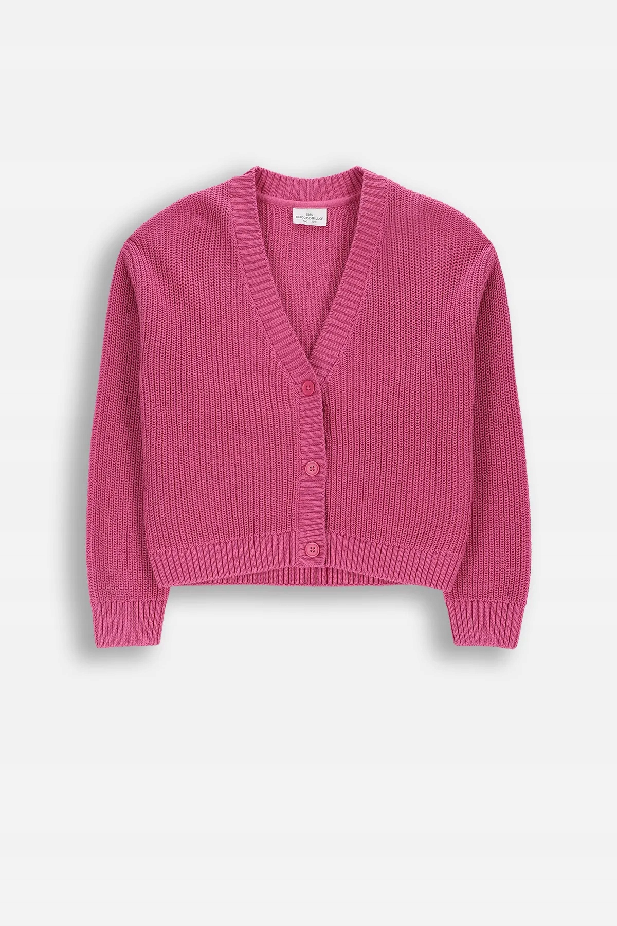 Sweter Rozpinany Dziewczęcy Różowy Sweterek Cardigan Coccodrillo WC6