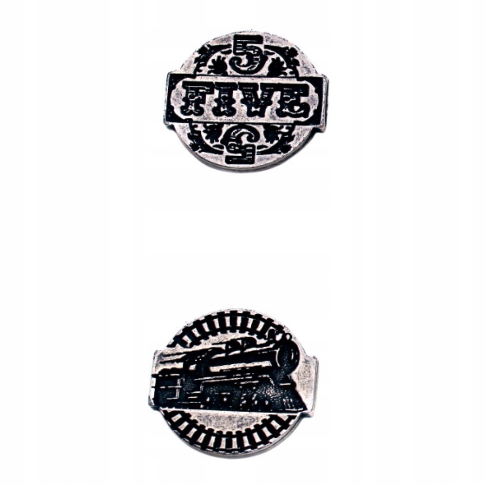 ZESTAW 12 KOLEJOWYCH METALOWYCH MONET LARP RPG Producent Drawlab