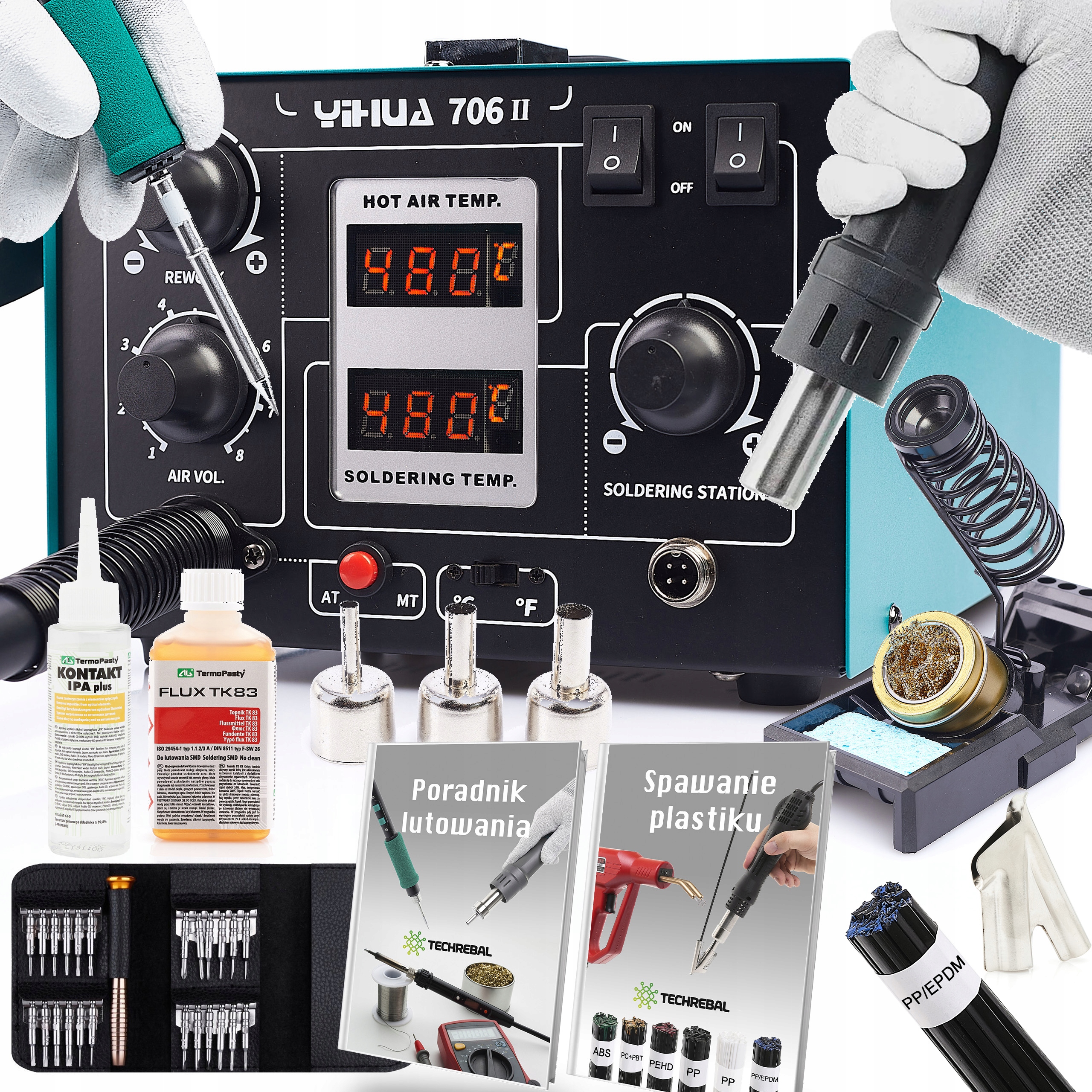 Pájecí Stanice 2V1 Yihua 706 II Sada Příslušenství Pro Pájení Pojiva