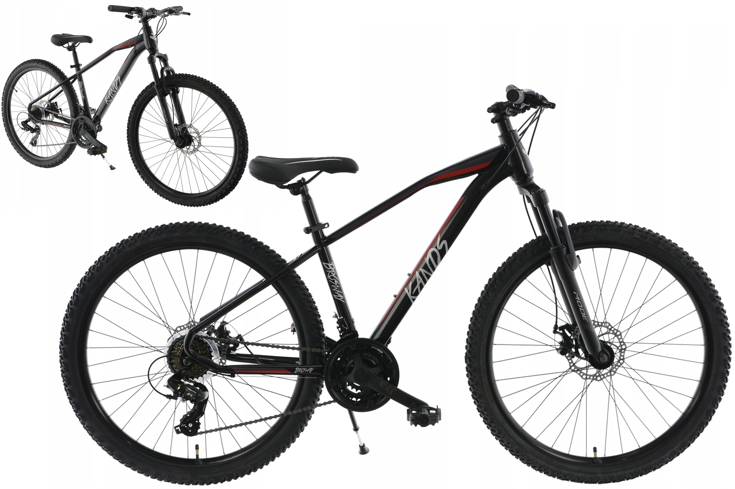 Rower Mtb 27,5 Kands Brosway rama 14" czarny czerwony R24