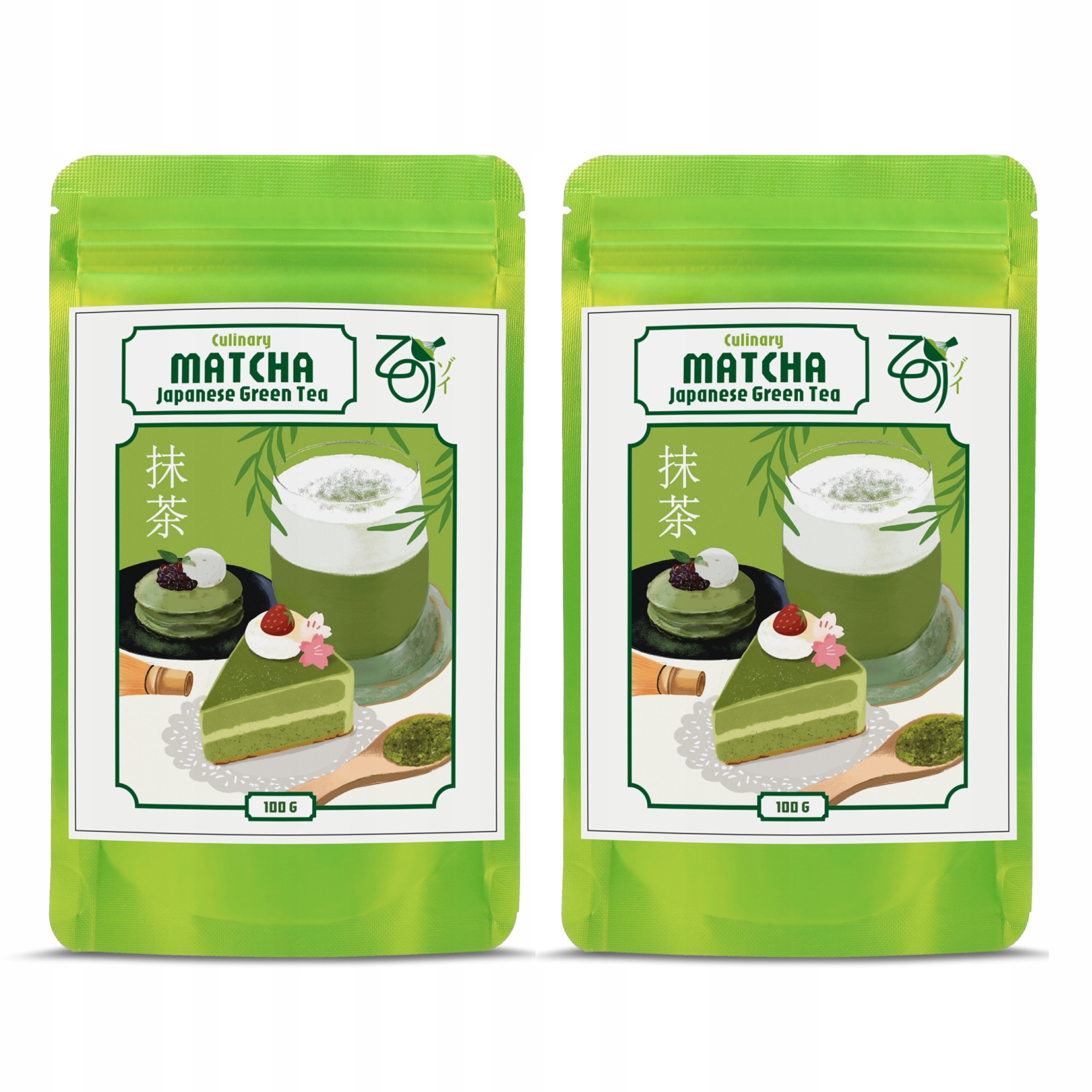 Matcha Kulinární 200g Matcha Zelený Čaj pro latte pečivo