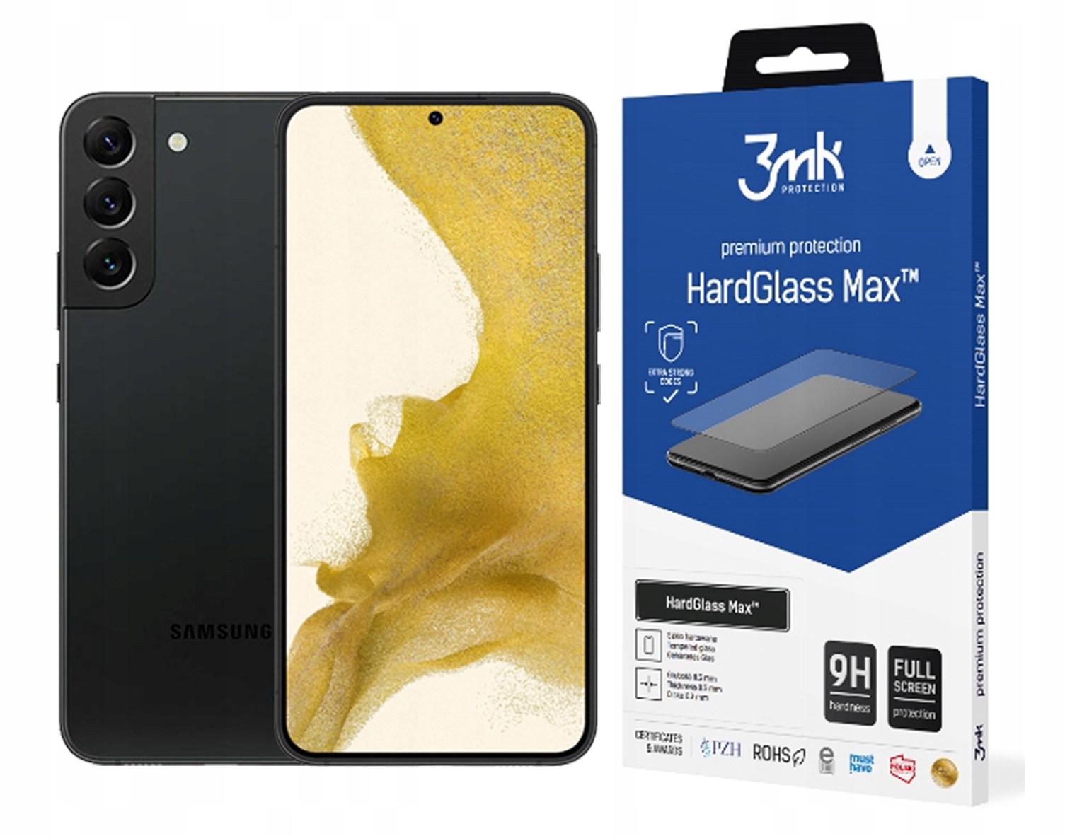 

3MK Szkło Hardglass Max do Samsung Galaxy S22 S902