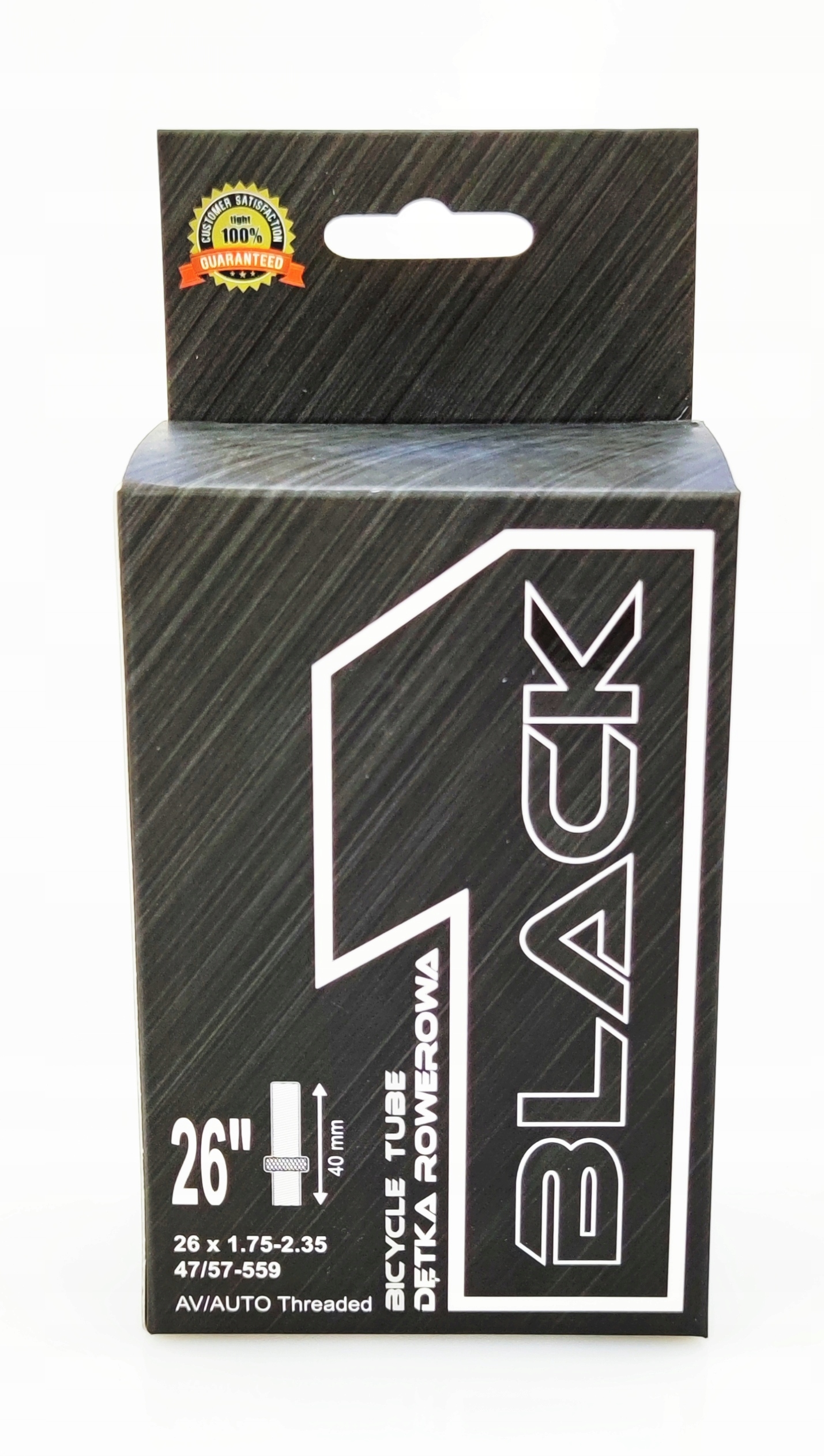 

Dętka rowerowa Black1 26 x 1,75-2.35 47/57-559 Av