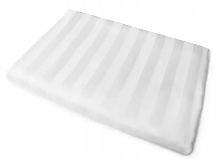 Prostěradlo damaškové 180x240 Tivoli bílé proužky 1 cm 140 g/m2 saténové