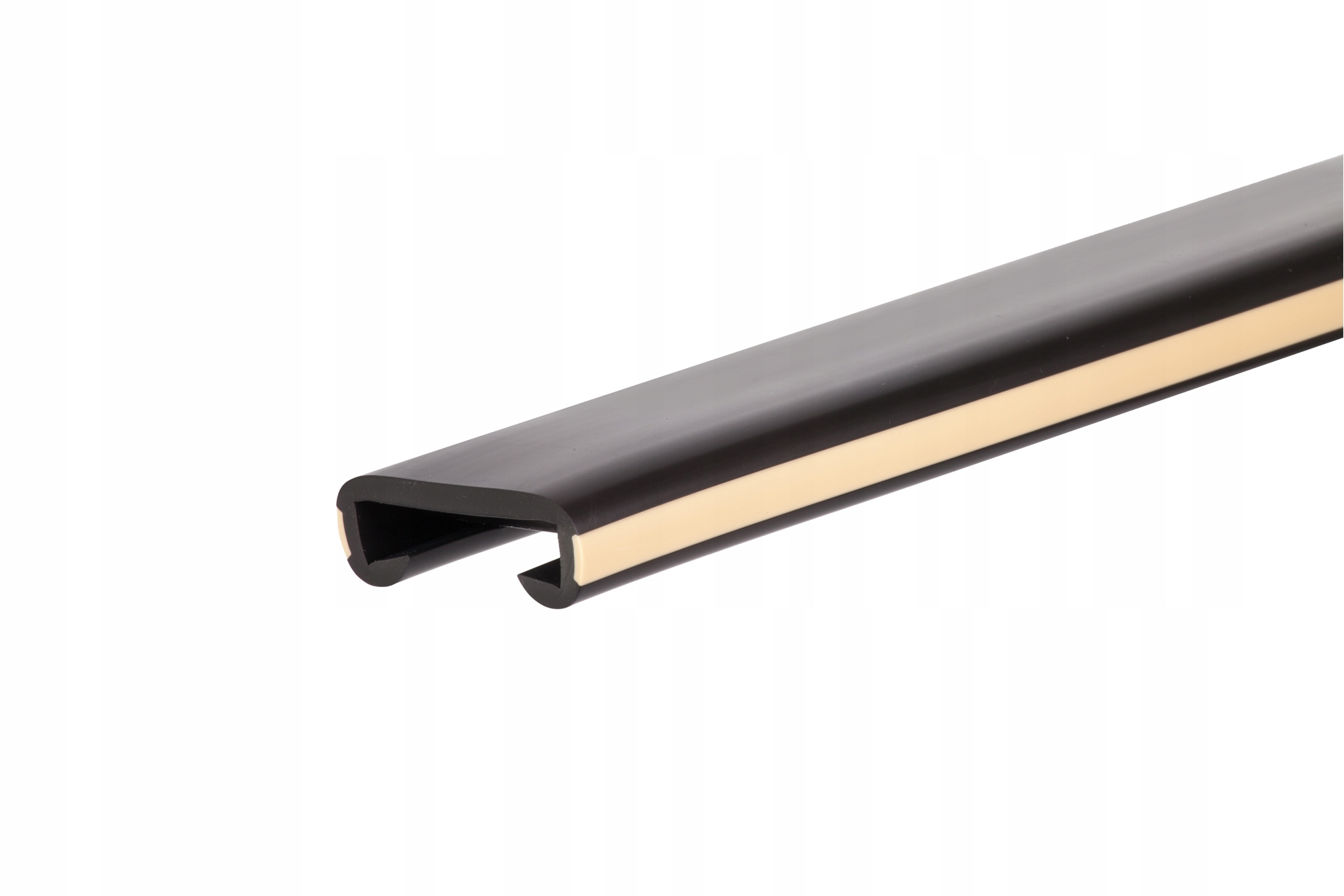 Pvc zábradliový profil Lux, zábradlie 40x8 mm čierne/krémové