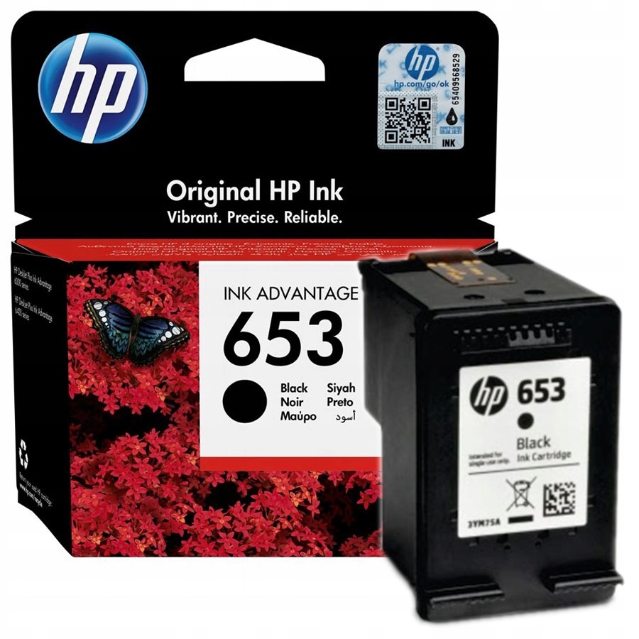 Inkoust pro Hp 653 Černý Deskjet Ink Advantage 3YM75AE