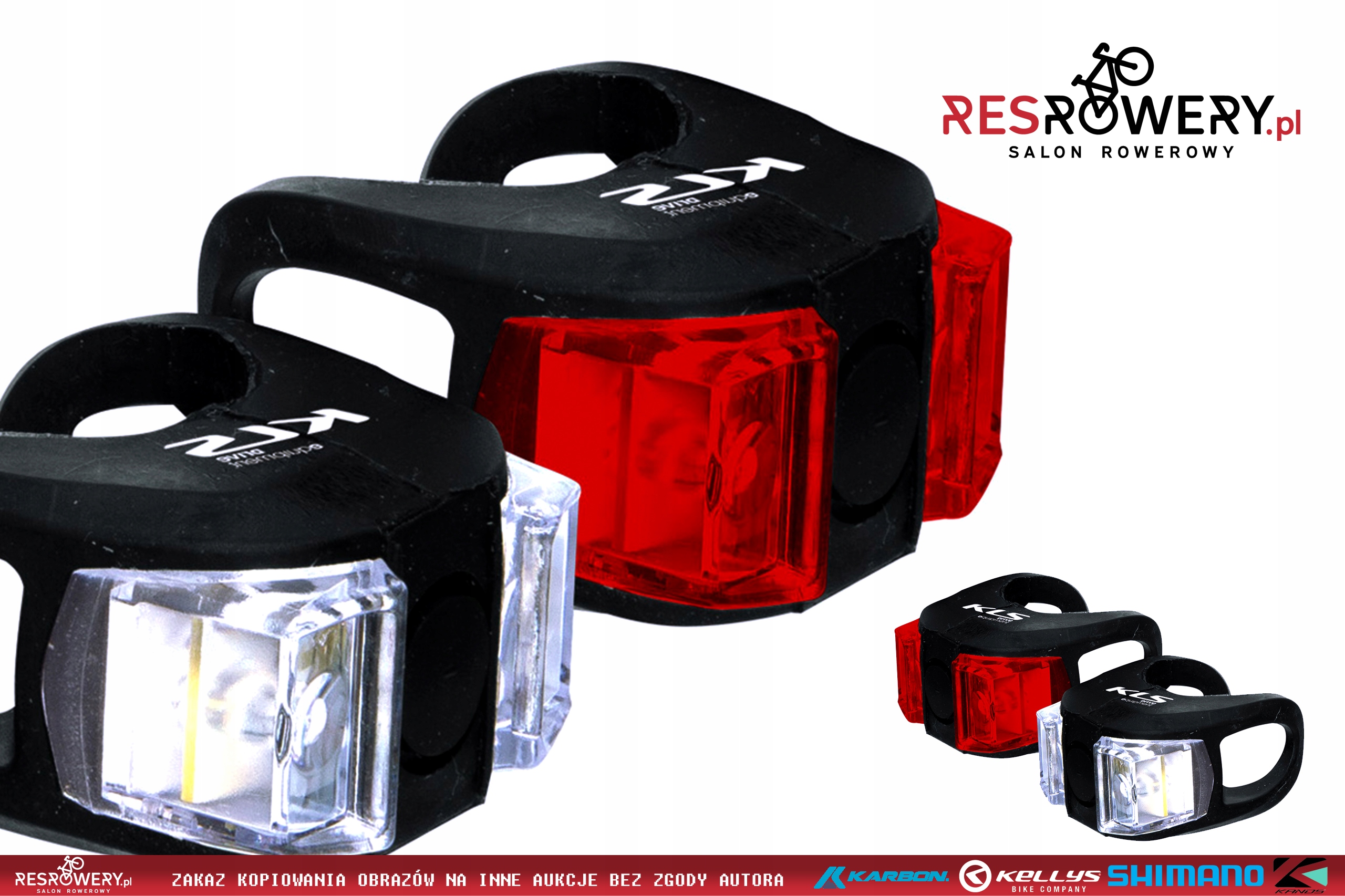 ZESTAW OŚWIETLENIA NA ROWER KELLYS KLS TWINS BLACK Kod producenta 8585019339003