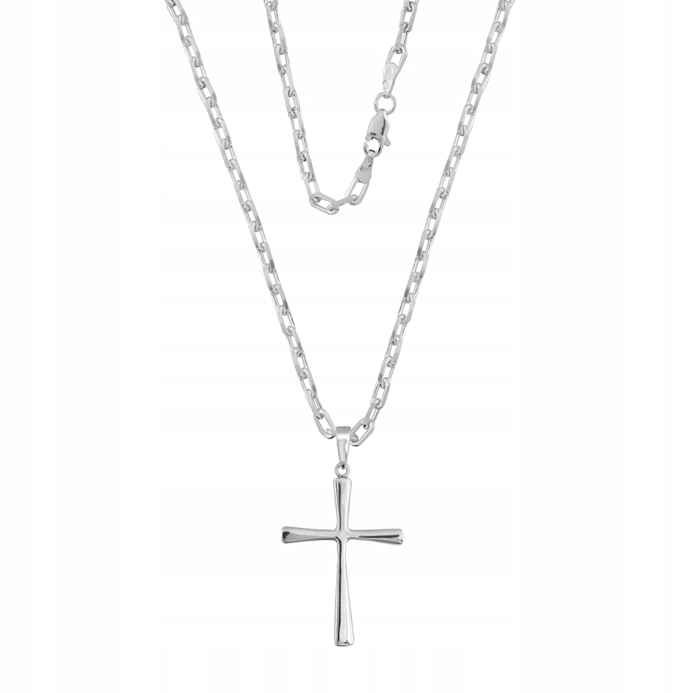 Řetízek ankr s křížkem stříbro 925 55 cm
