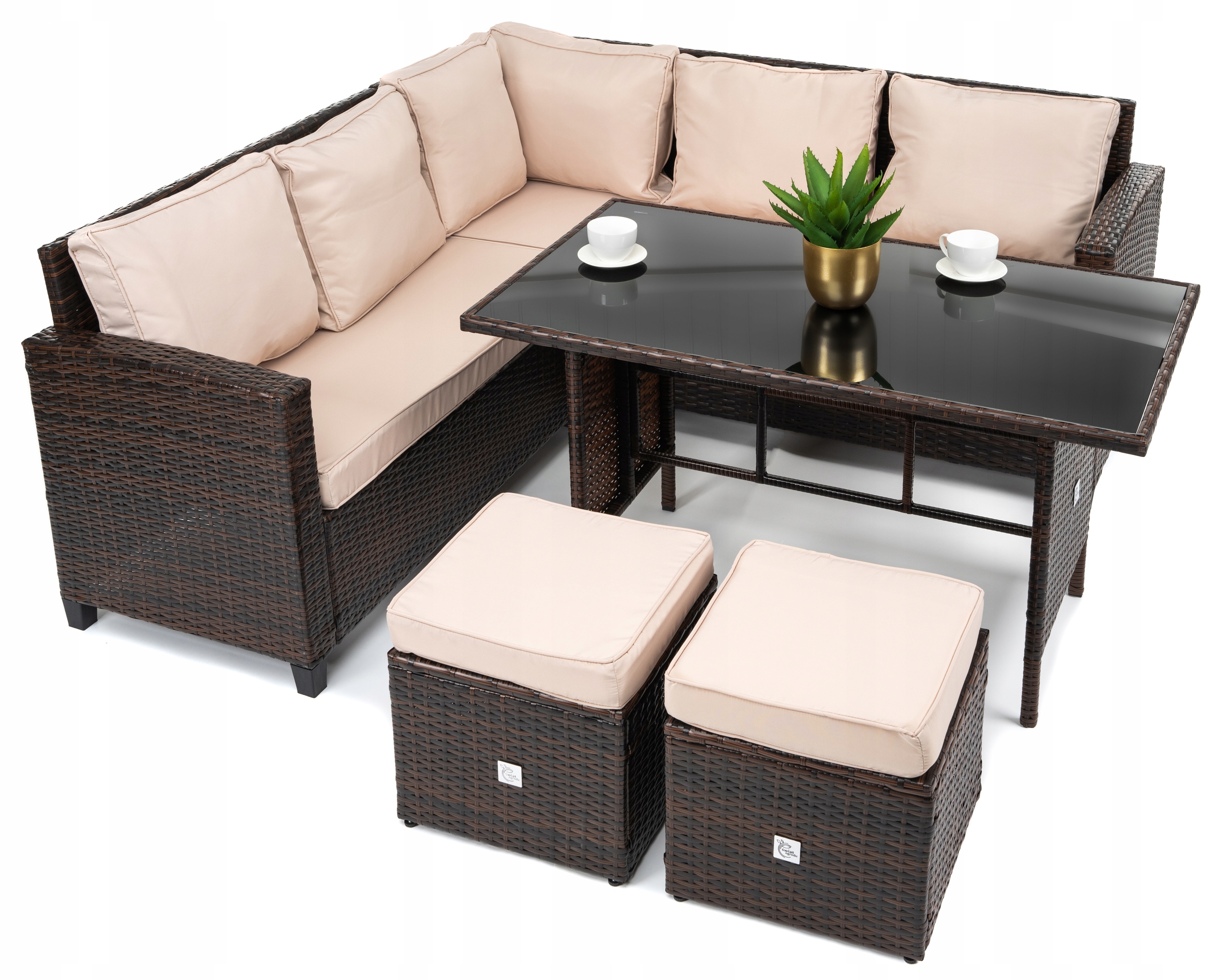 КОМПЛЕКТ САДОВИХ МЕБЛІВ КУТ ТЕХНОРАТТАН Виробник Святий Огроду