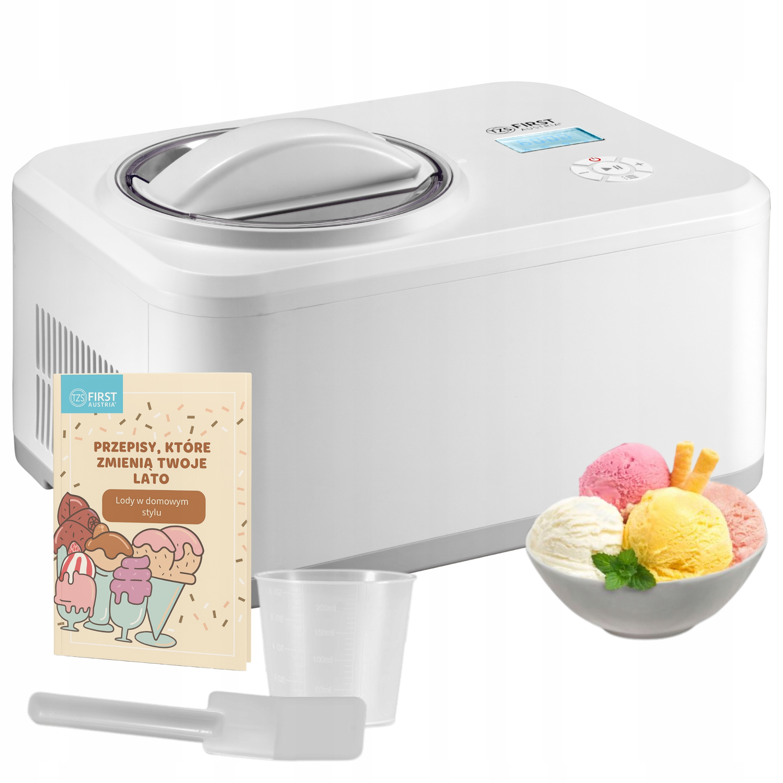 Stroj na výrobu zmrzliny a jogurtov 4v1 First Austria Zmrzlinovač Jogurtovačka 1,5L