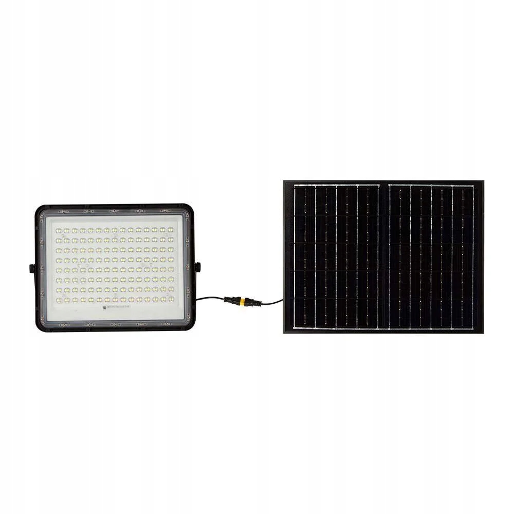 Solárny halogénový Led reflektor 20 W s diaľkovým ovládaním, studené svetlo, čierny V-tac