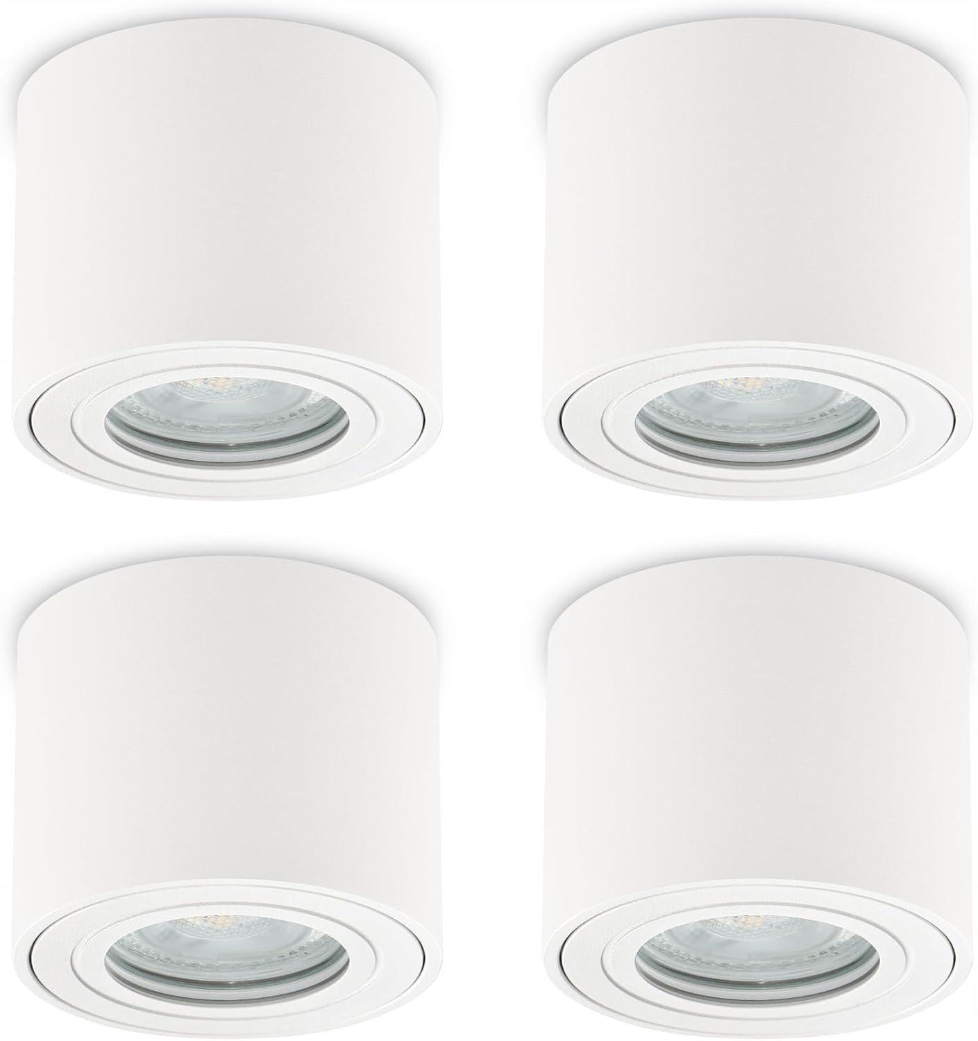Kyotech 4x Led stropní reflektor pouzdro 80x65 mm nástěnné lampy bílé